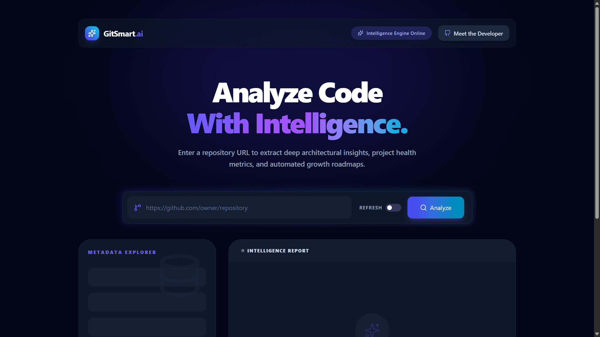 GitSmart | AI Repo Intelligence application interface